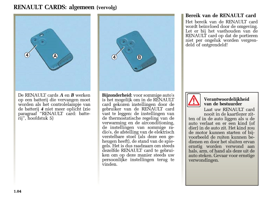 2005-2006 Renault Laguna Owner's Manual | Dutch