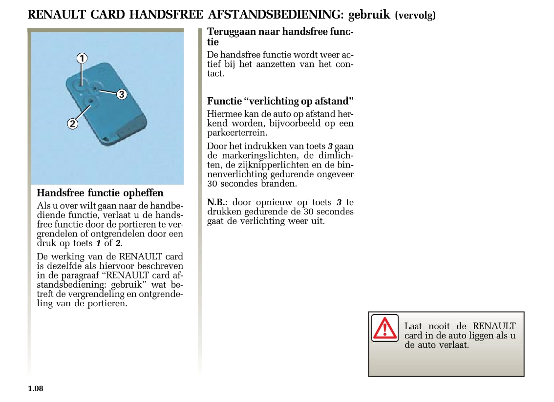 2005-2006 Renault Laguna Owner's Manual | Dutch