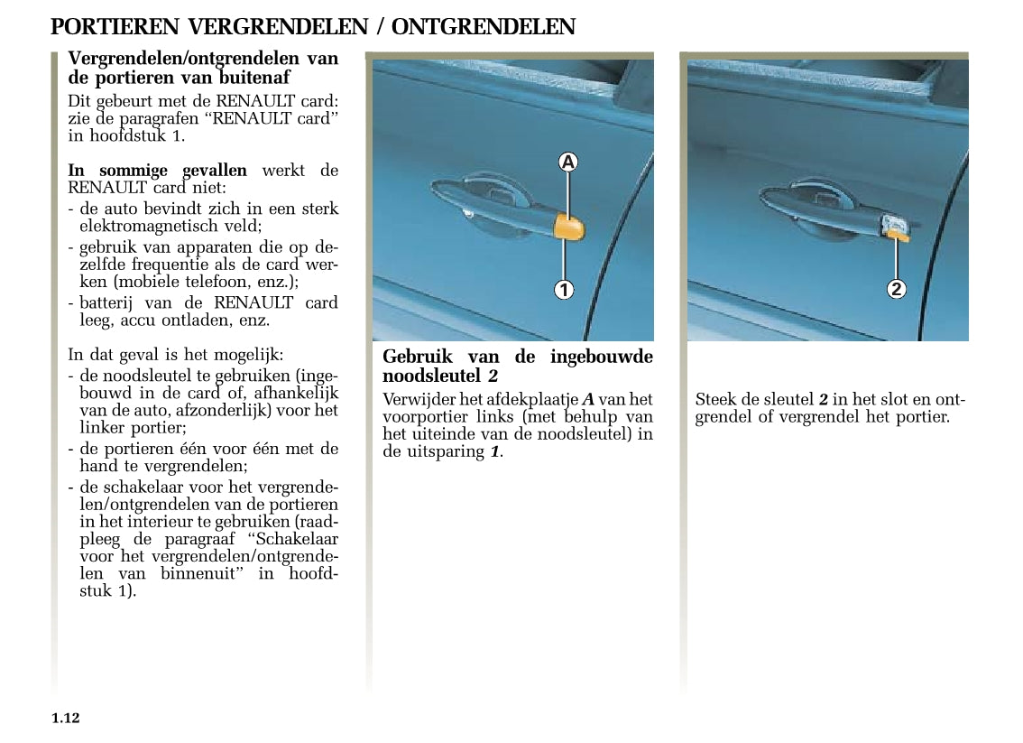 2005-2006 Renault Laguna Owner's Manual | Dutch