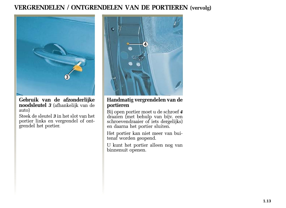 2005-2006 Renault Laguna Owner's Manual | Dutch