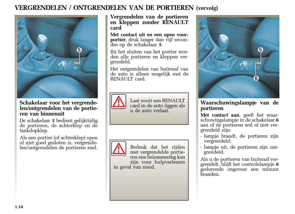 2005-2006 Renault Laguna Owner's Manual | Dutch