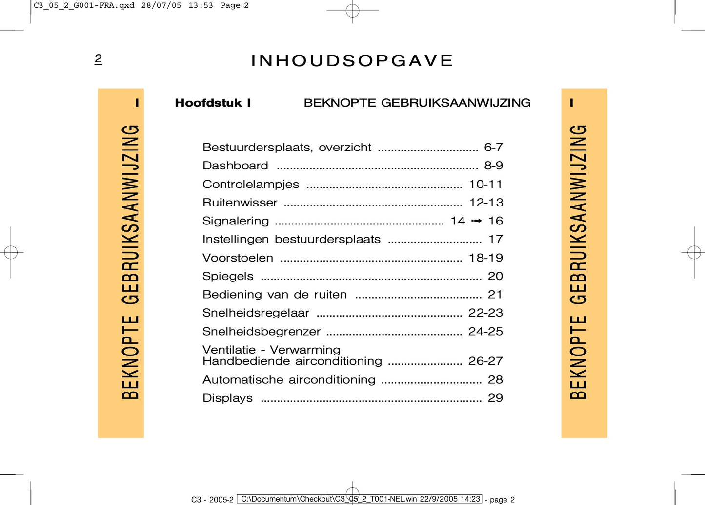 2005-2007 Citroën C3 Owner's Manual | Dutch