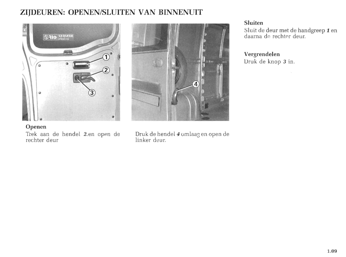 1999-2000 Renault Master Owner's Manual | Dutch