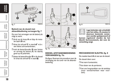 2007-2010 Abarth Grande Punto Owner's Manual | Dutch