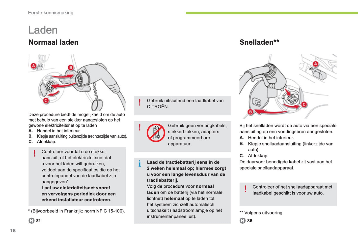 2012-2014 Citroën C-Zero Owner's Manual | Dutch