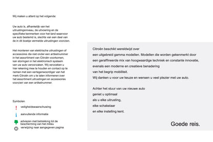 2012-2014 Citroën C-Zero Owner's Manual | Dutch