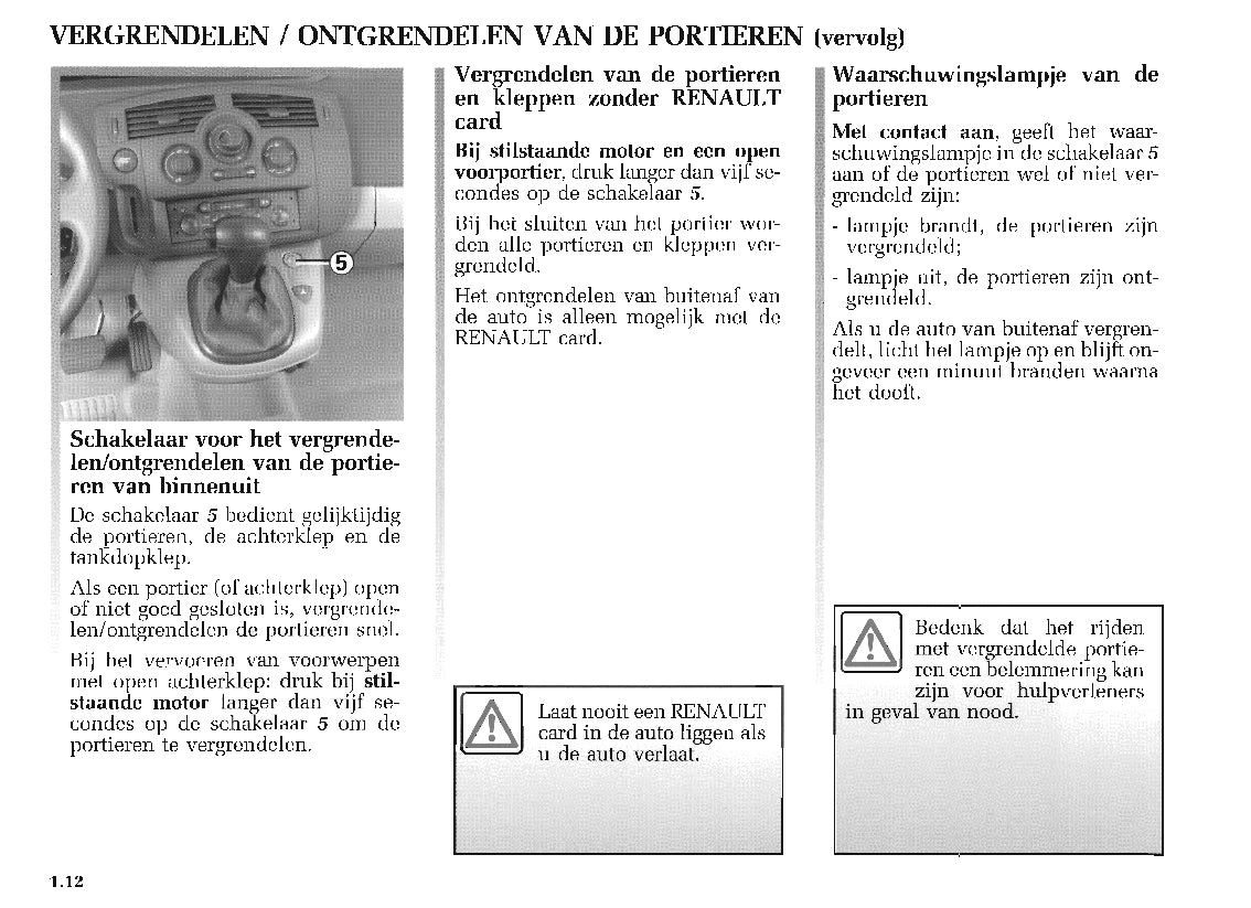 2003-2006 Renault Scenic Manuel du propriétaire | Néerlandais