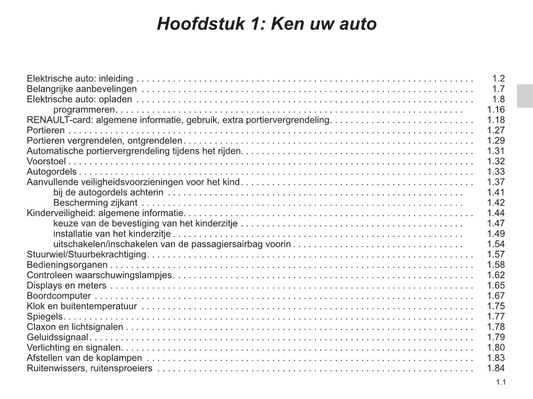 2013-2016 Renault Zoe Manuel du propriétaire | Néerlandais