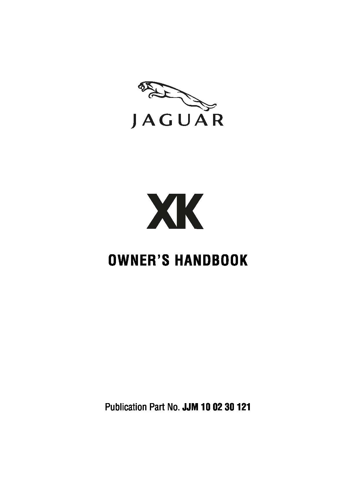 2012 Jaguar XK Owner's Manual | English