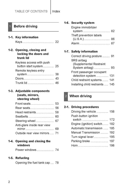 2018 Subaru BRZ Owner's Manual | English