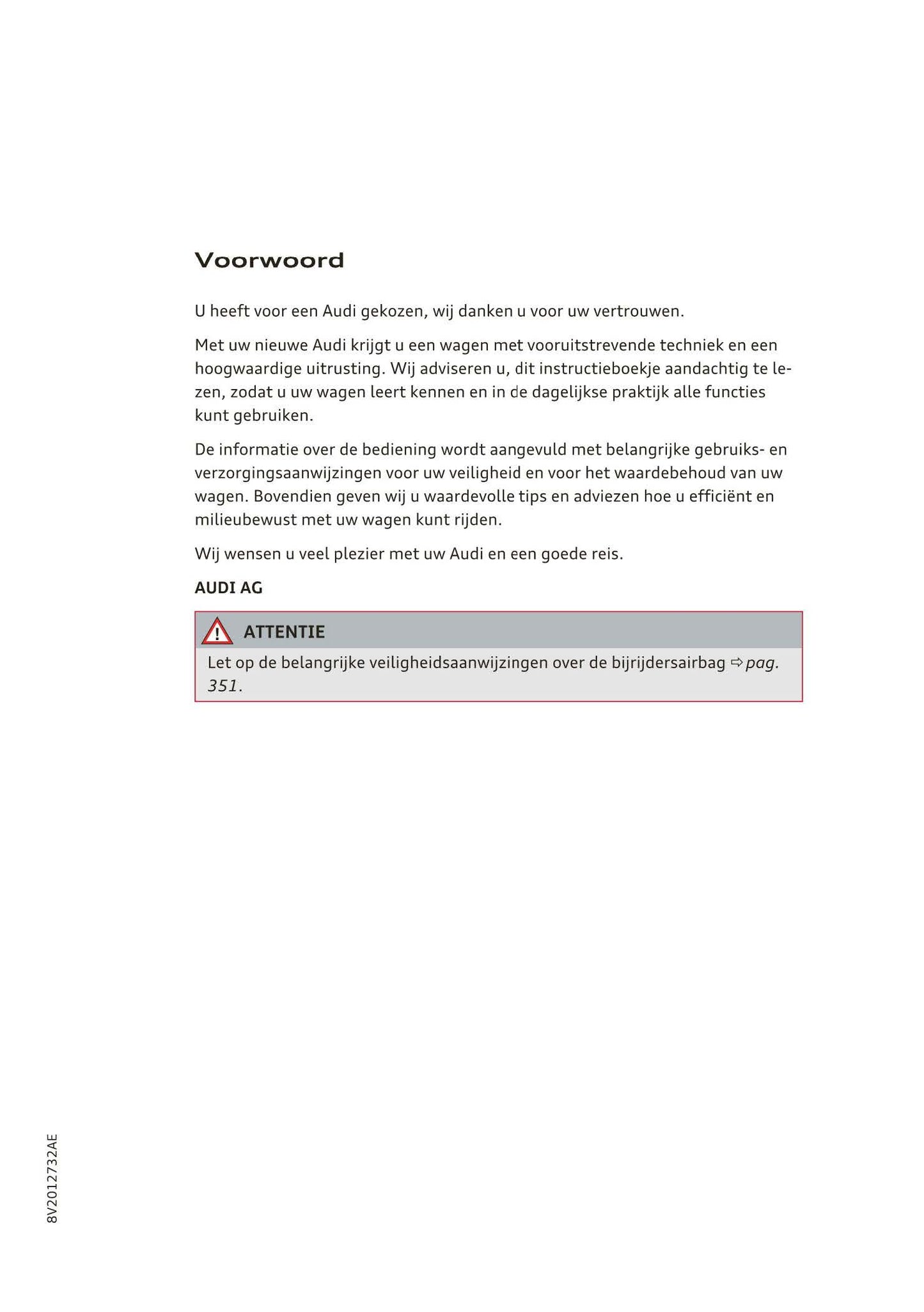2017-2018 Audi A3/S3/RS 3 Owner's Manual | Dutch