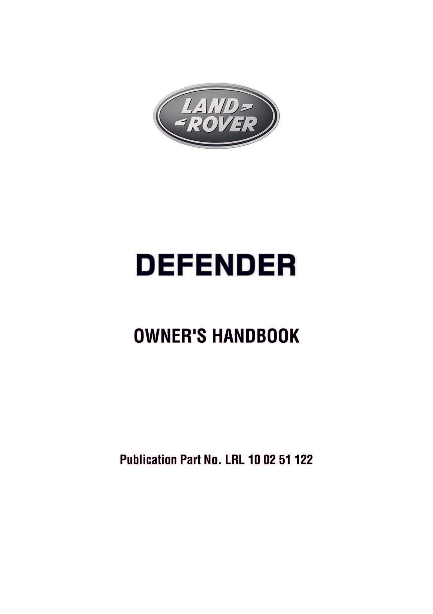 2012 Land Rover Defender Manuel du propriétaire | Anglais