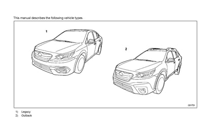 2022 Subaru Legacy/Outback Manuel du propriétaire | Anglais