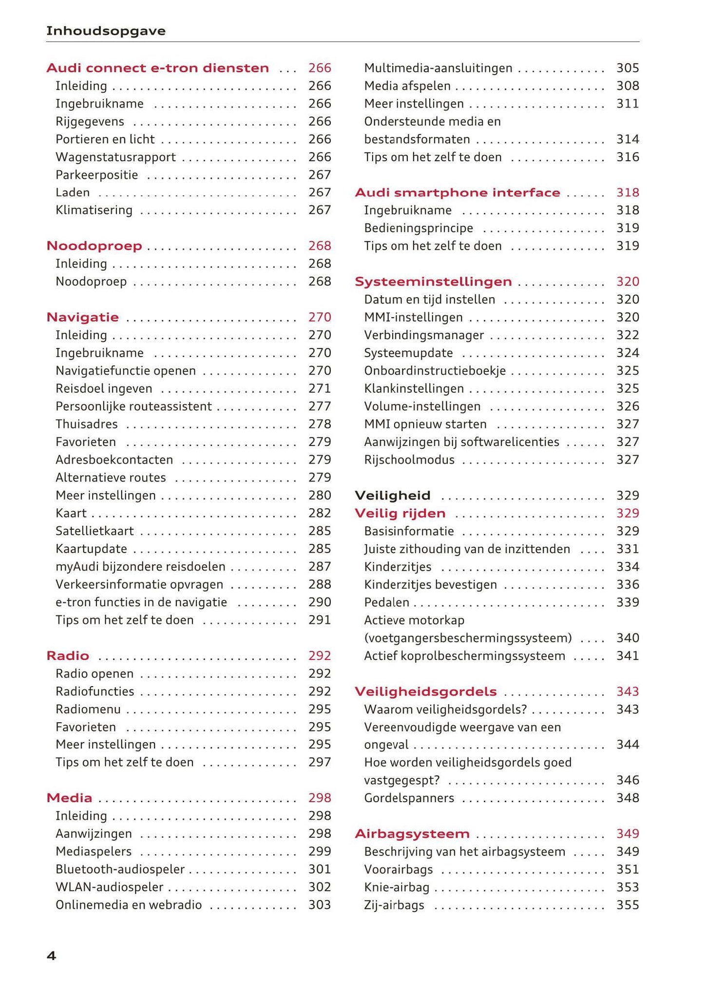 2017-2018 Audi A3/S3/RS 3 Owner's Manual | Dutch