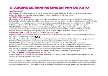 2016-2022 Abarth 595/695 Owner's Manual | Dutch