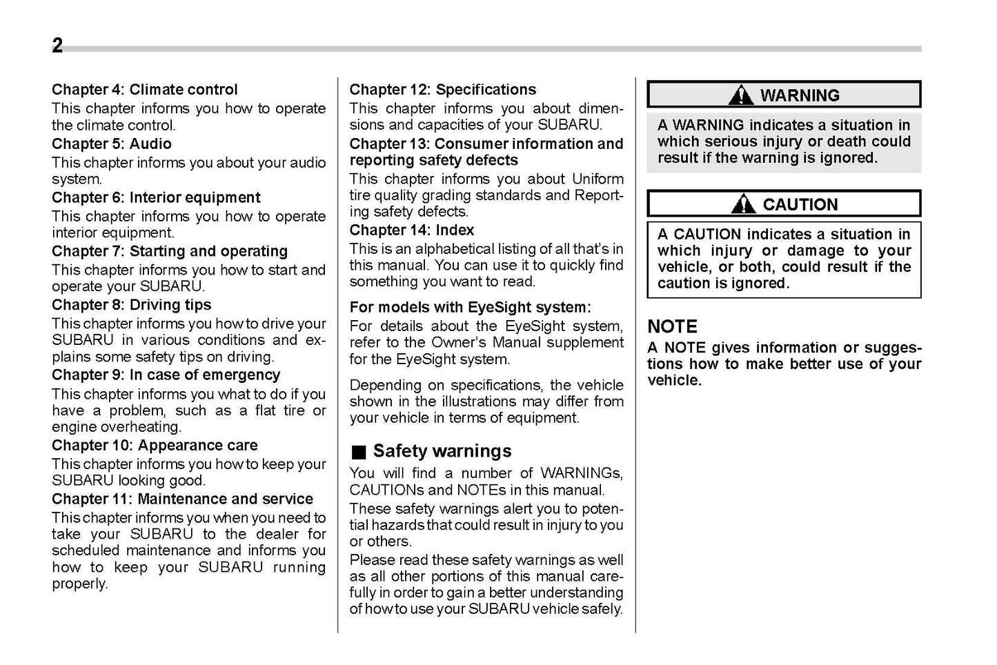 2021 Subaru Forester Owner's Manual | English