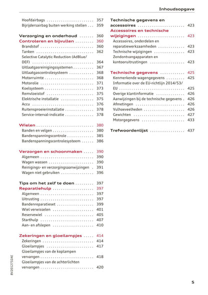 2017-2018 Audi A3/S3/RS 3 Owner's Manual | Dutch