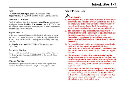 2000-2001 Jaguar XK Owner's Manual | English