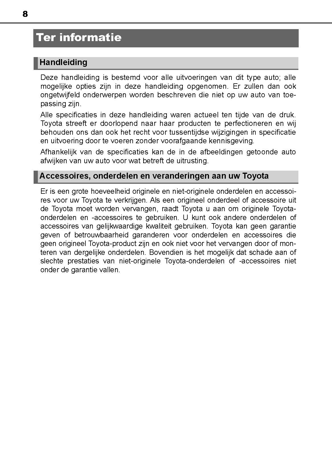 2019-2020 Toyota Yaris Hyrbid Owner's Manual | Dutch