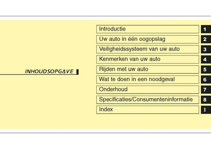 2009-2010 Hyundai ix55 Owner's Manual | Dutch