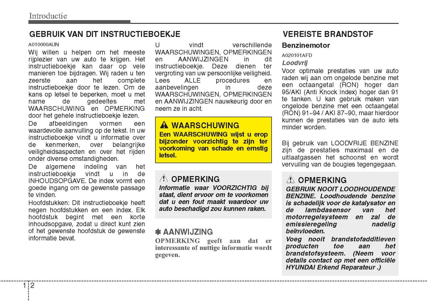 2009-2010 Hyundai ix55 Owner's Manual | Dutch