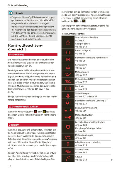 2017-2020 Audi A5/A5 Cabriolet/A5 Coupé/A5 Sportback/A5 Sportback g-tron Owner's Manual | German