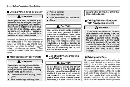 2021 Subaru Legacy/Outback Owner's Manual | English