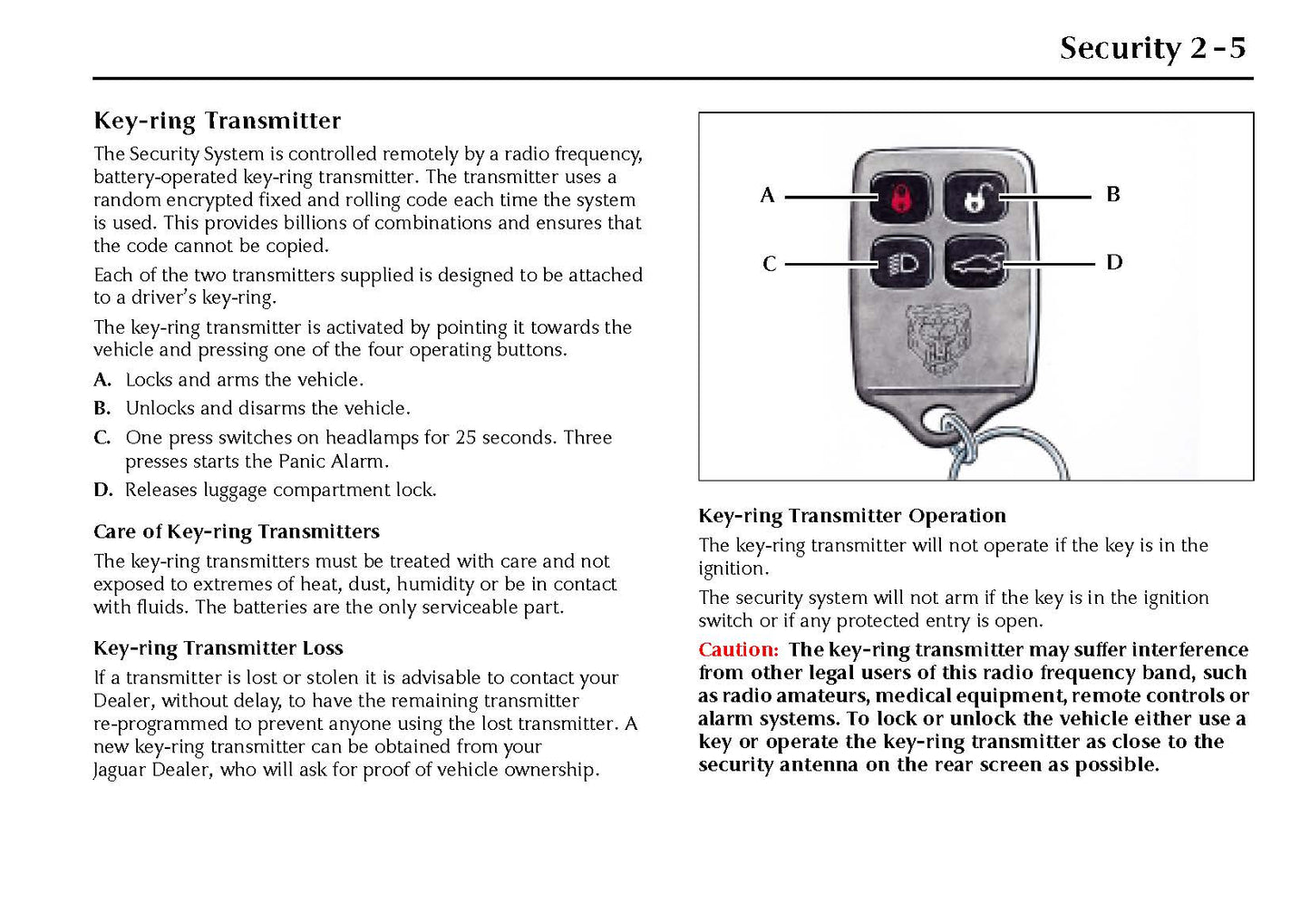 2000-2001 Jaguar XK Owner's Manual | English