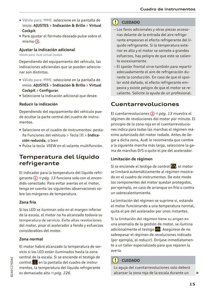 2018-2023 Audi A1 Sportback/A1 citycarver Owner's Manual | Spanish