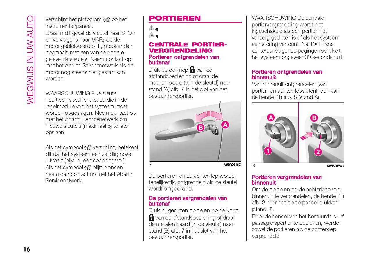 2022-2024 Abarth 595/695 Owner's Manual | Dutch