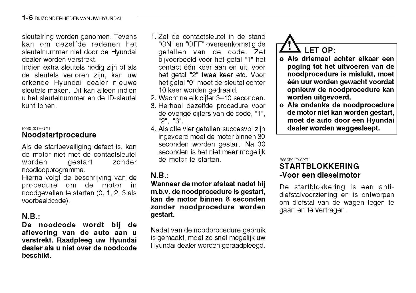 2005-2006 Hyundai Santa Fe Owner's Manual | Dutch