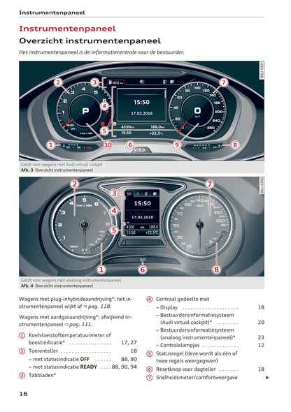 2017-2018 Audi A3/S3/RS 3 Owner's Manual | Dutch