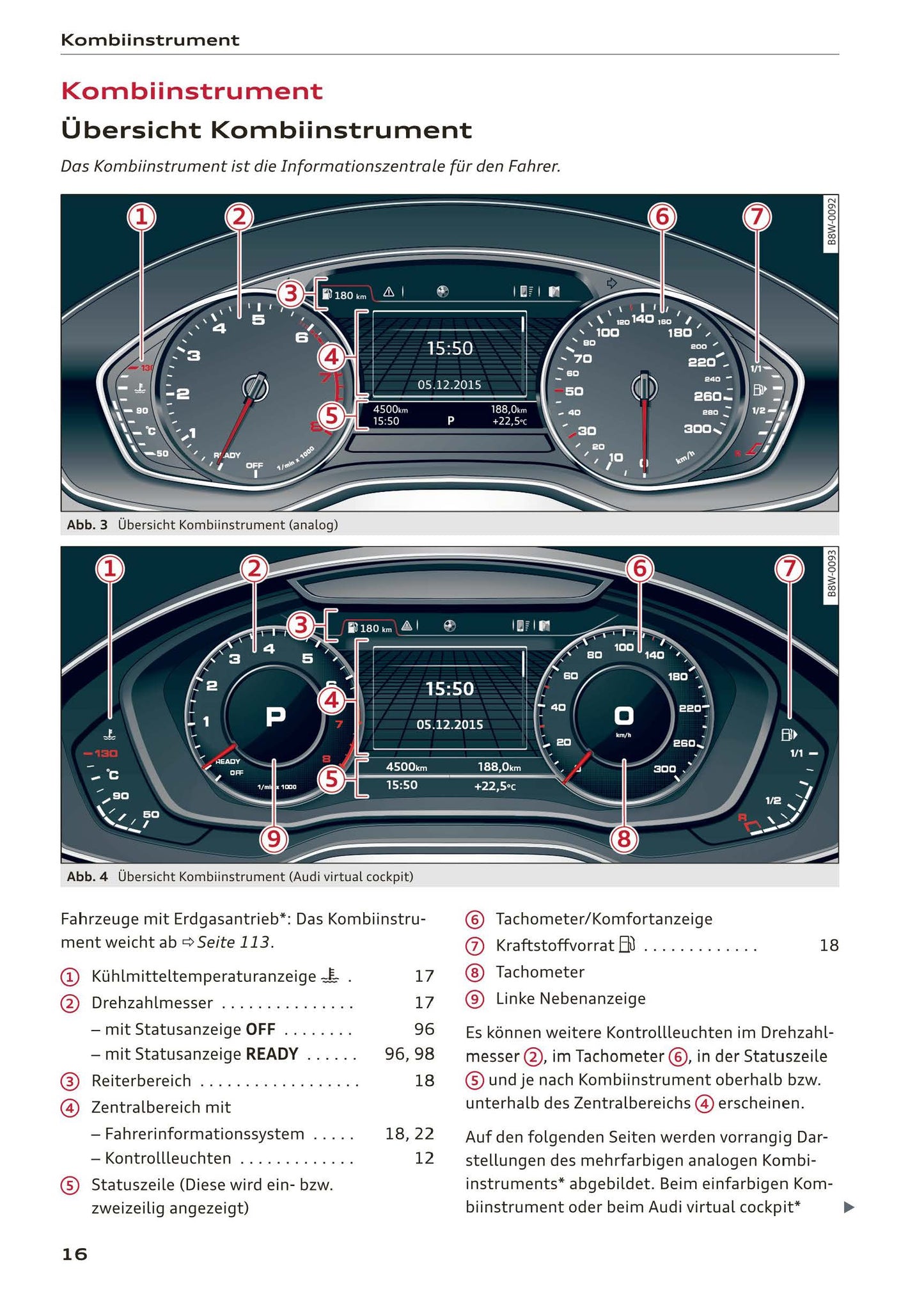 2017-2020 Audi A5/A5 Cabriolet/A5 Coupé/A5 Sportback/A5 Sportback g-tron Owner's Manual | German