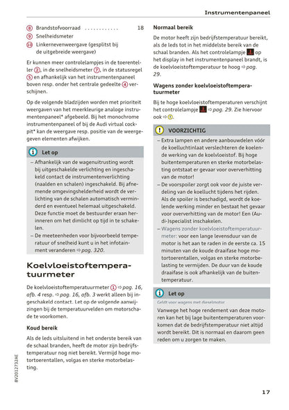 2017-2018 Audi A3/S3/RS 3 Owner's Manual | Dutch