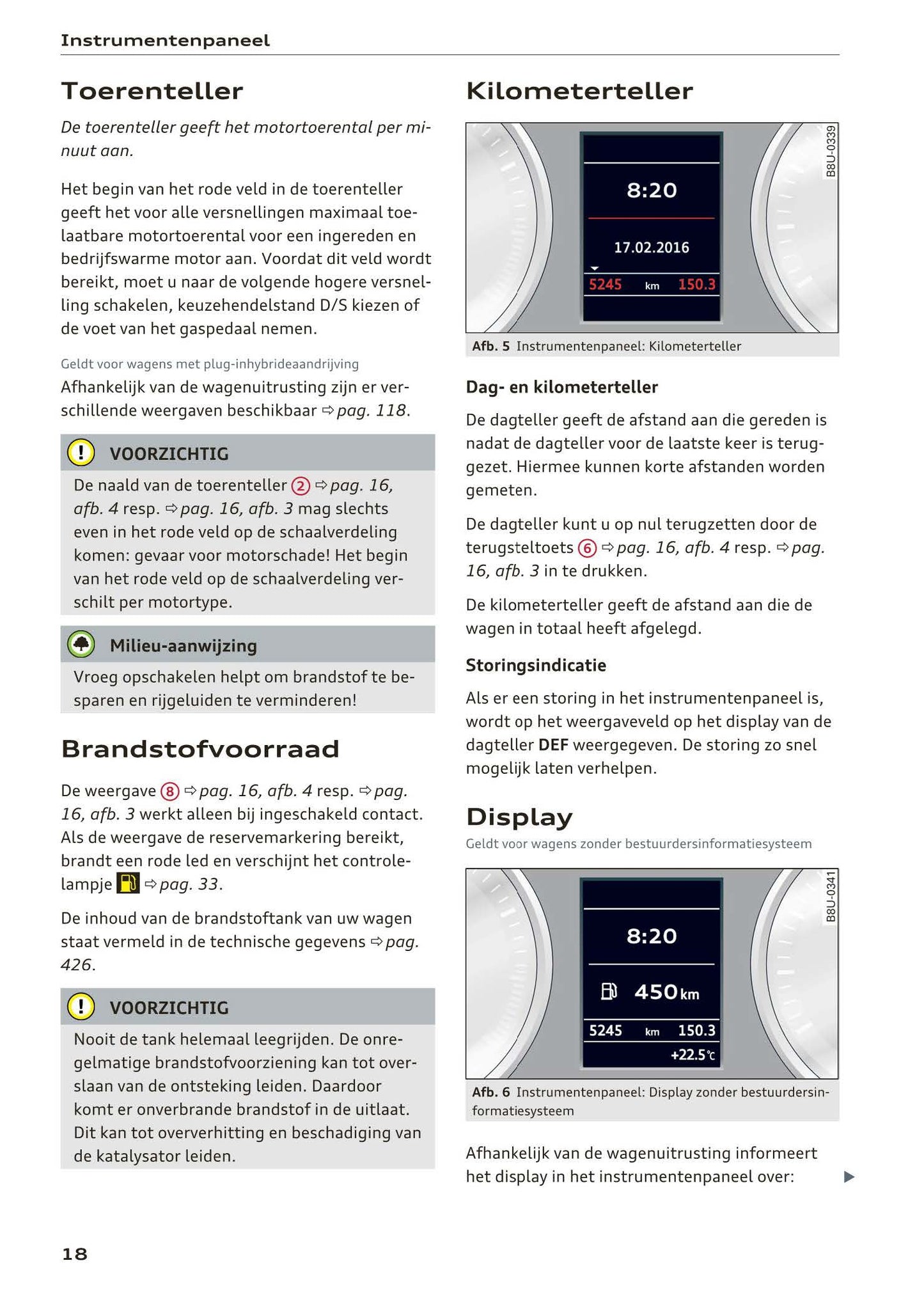 2017-2018 Audi A3/S3/RS 3 Owner's Manual | Dutch