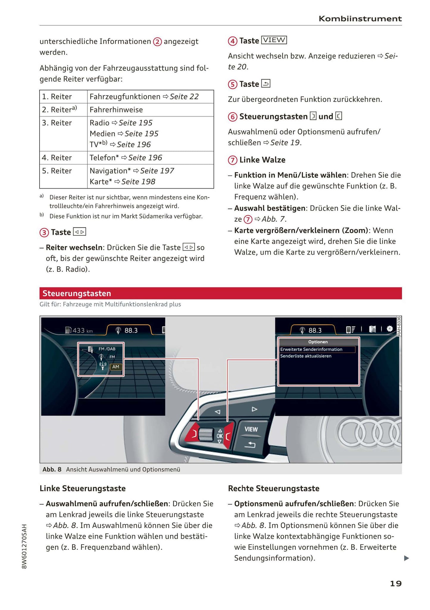 2017-2020 Audi A5/A5 Cabriolet/A5 Coupé/A5 Sportback/A5 Sportback g-tron Owner's Manual | German