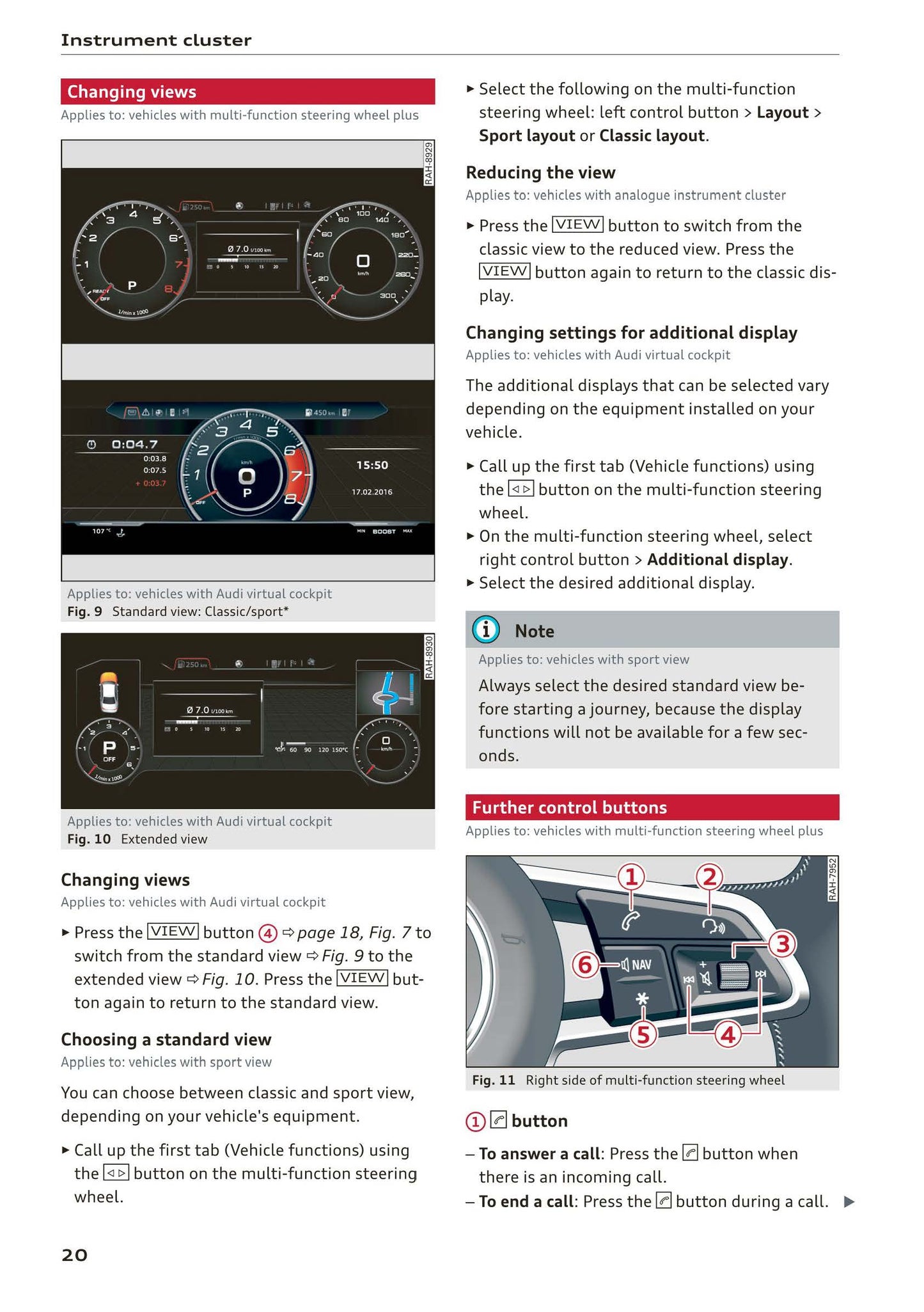 2017-2020 Audi A5/A5 Cabriolet/A5 Coupé/A5 Sportback/A5 Sportback g-tron Owner's Manual | English
