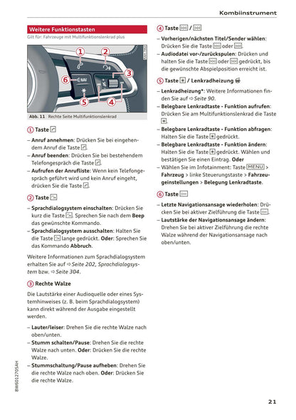 2017-2020 Audi A5/A5 Cabriolet/A5 Coupé/A5 Sportback/A5 Sportback g-tron Owner's Manual | German