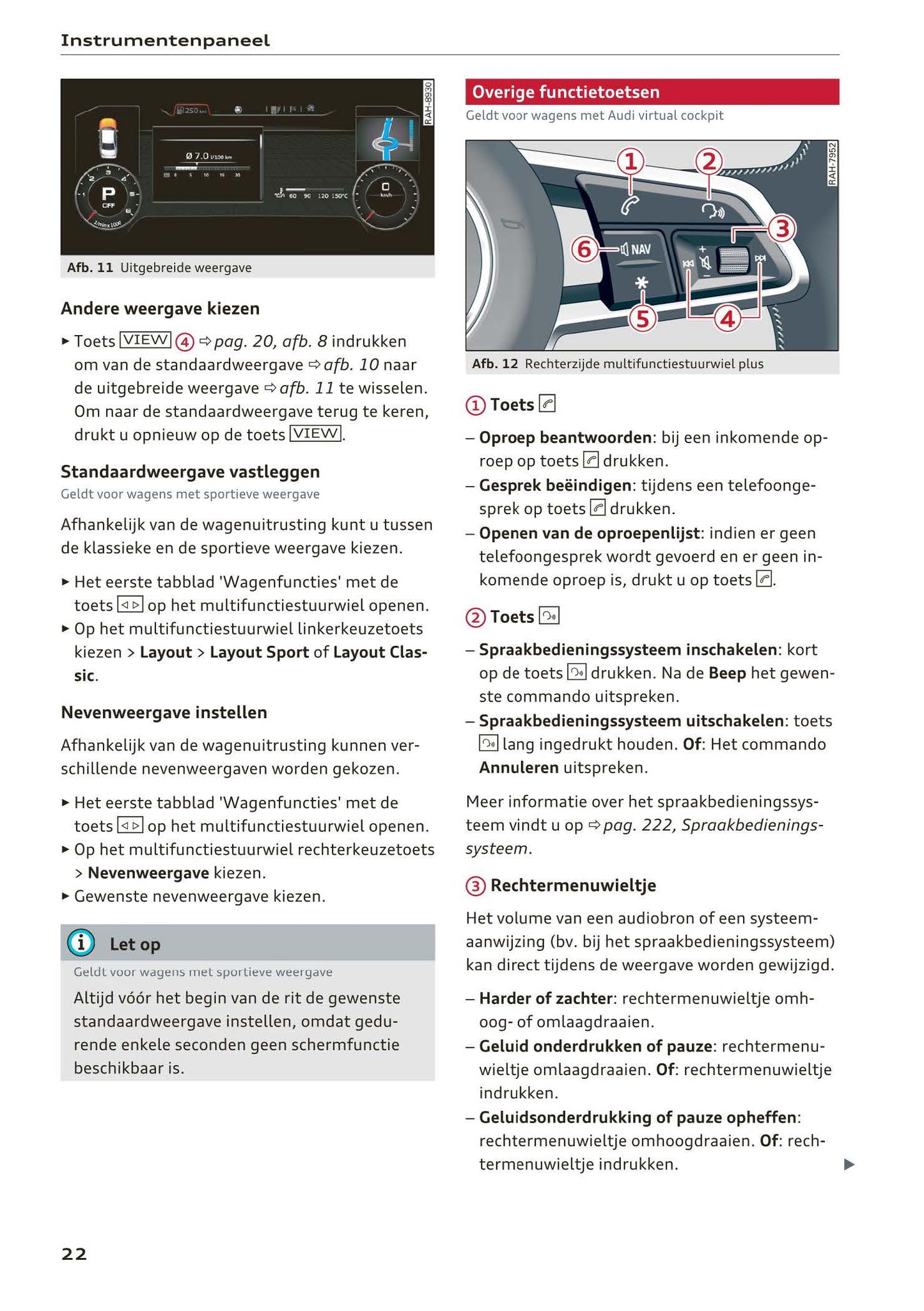 2017-2018 Audi A3/S3/RS 3 Owner's Manual | Dutch