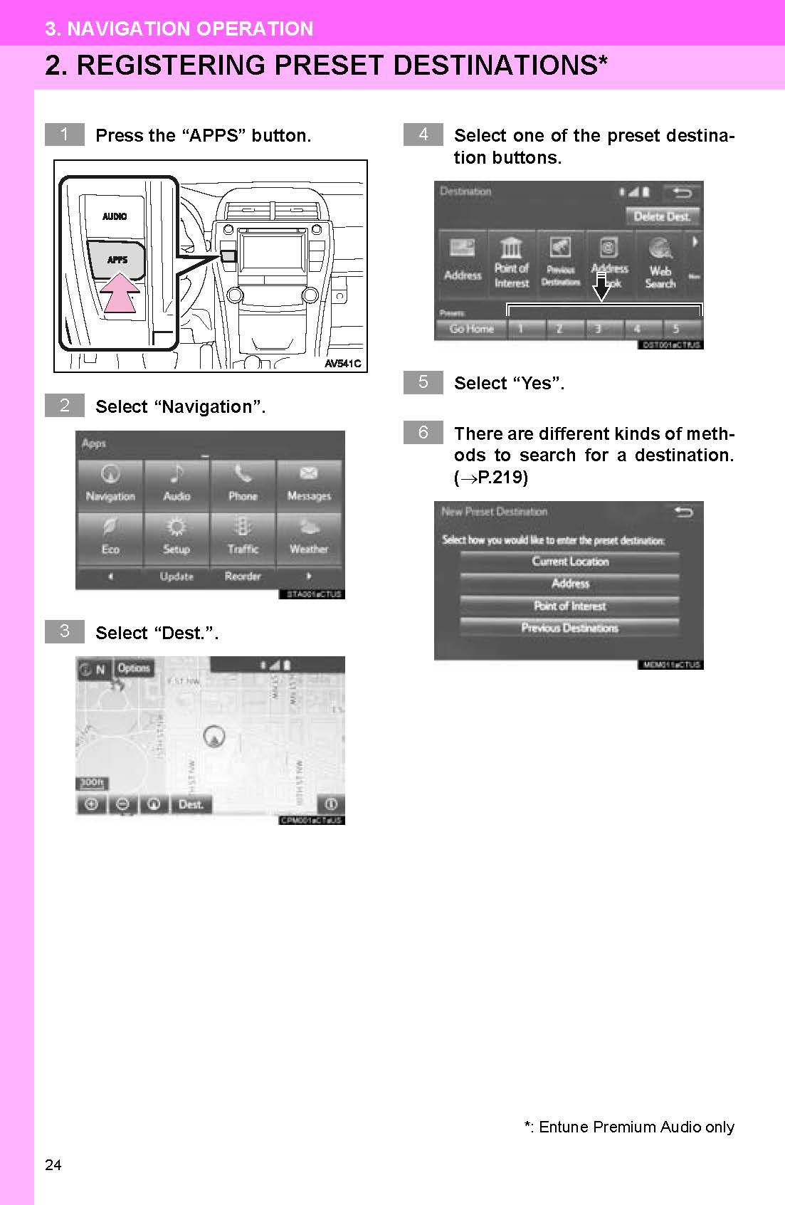 Toyota Camry Hybrid Navigation And Multimedia System Owner's Manual 2017