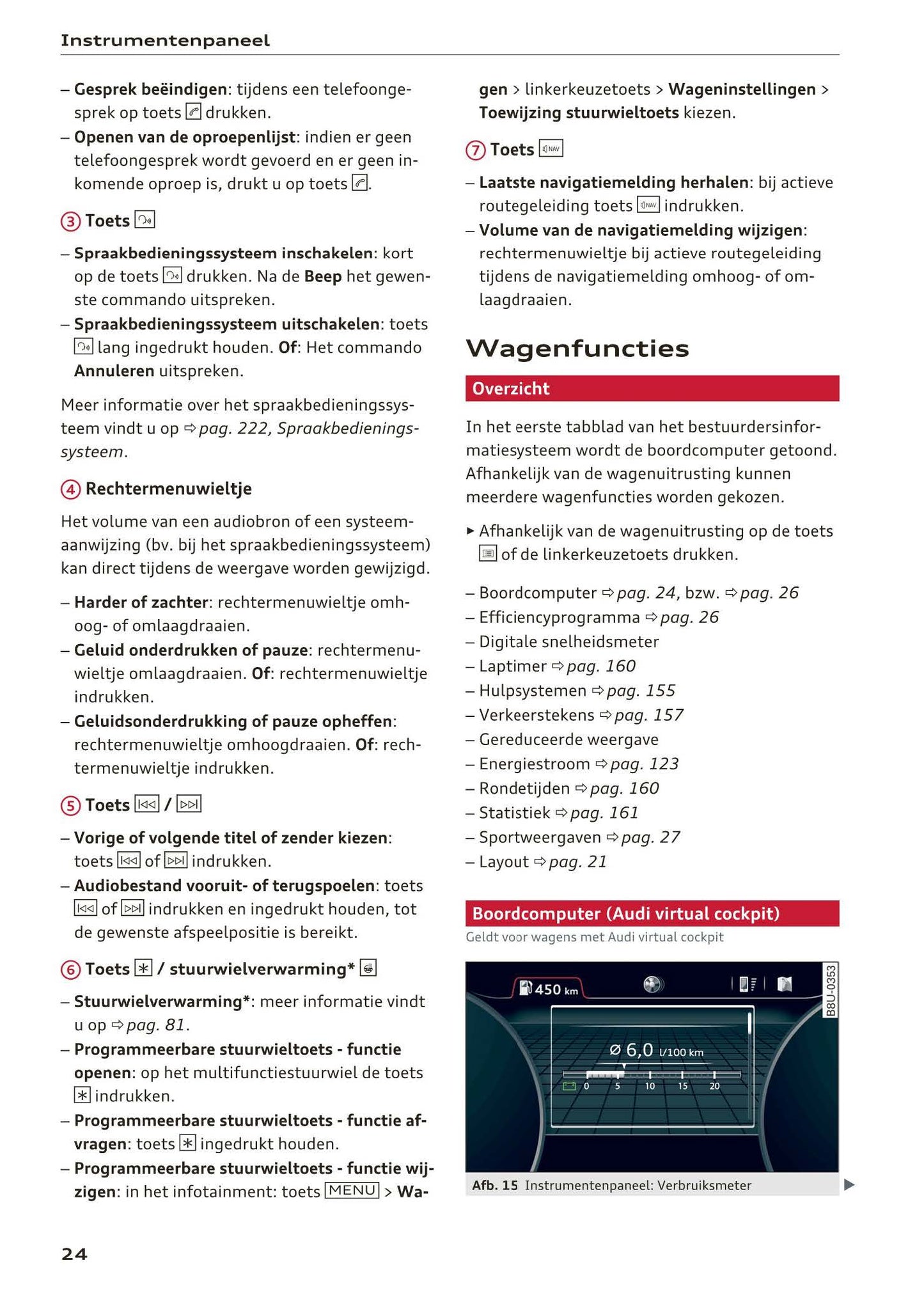 2017-2018 Audi A3/S3/RS 3 Owner's Manual | Dutch