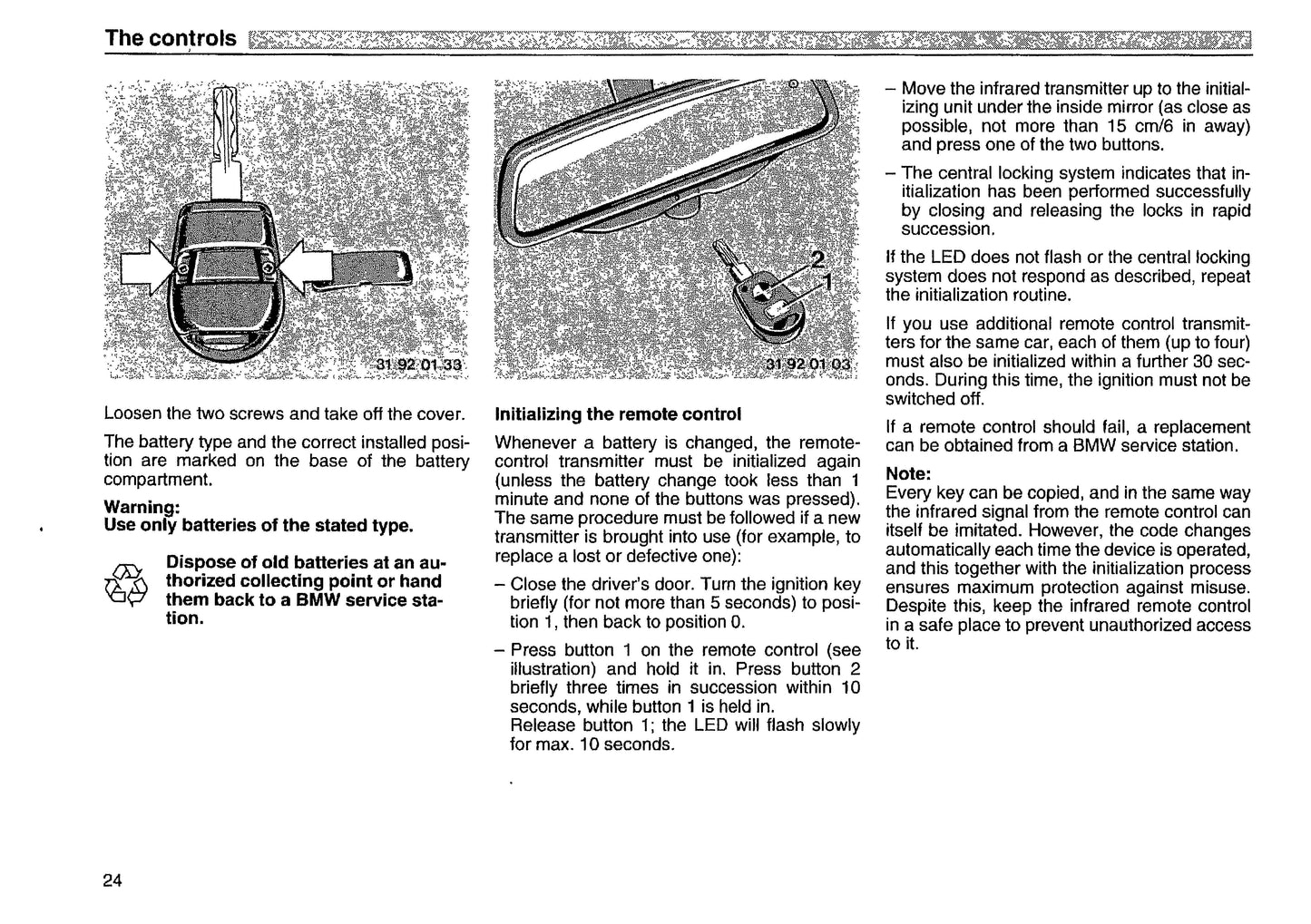 1993 BMW 8 Series Owner's Manual | English