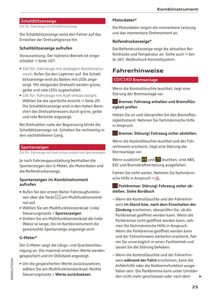 2017-2020 Audi A5/A5 Cabriolet/A5 Coupé/A5 Sportback/A5 Sportback g-tron Owner's Manual | German