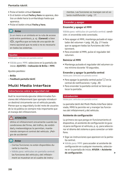 2018-2023 Audi Q3 Manuel du propriétaire | Espagnol