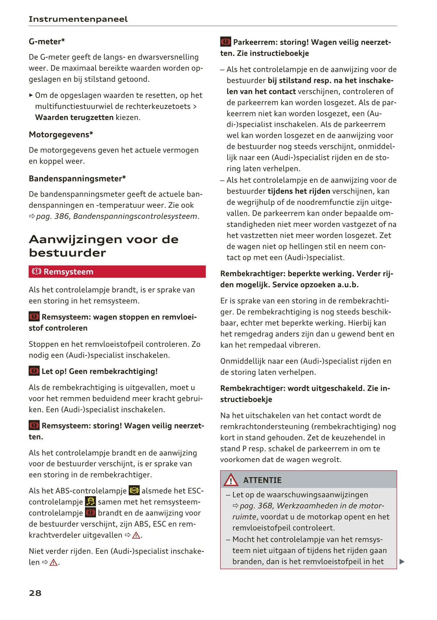 2017-2018 Audi A3/S3/RS 3 Owner's Manual | Dutch