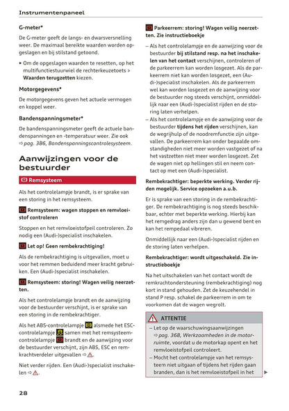 2017-2018 Audi A3/S3/RS 3 Owner's Manual | Dutch