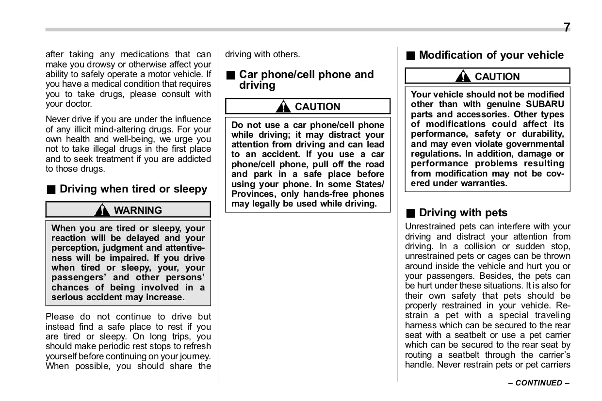 2017 Subaru Legacy/Outback Owner's Manual | English