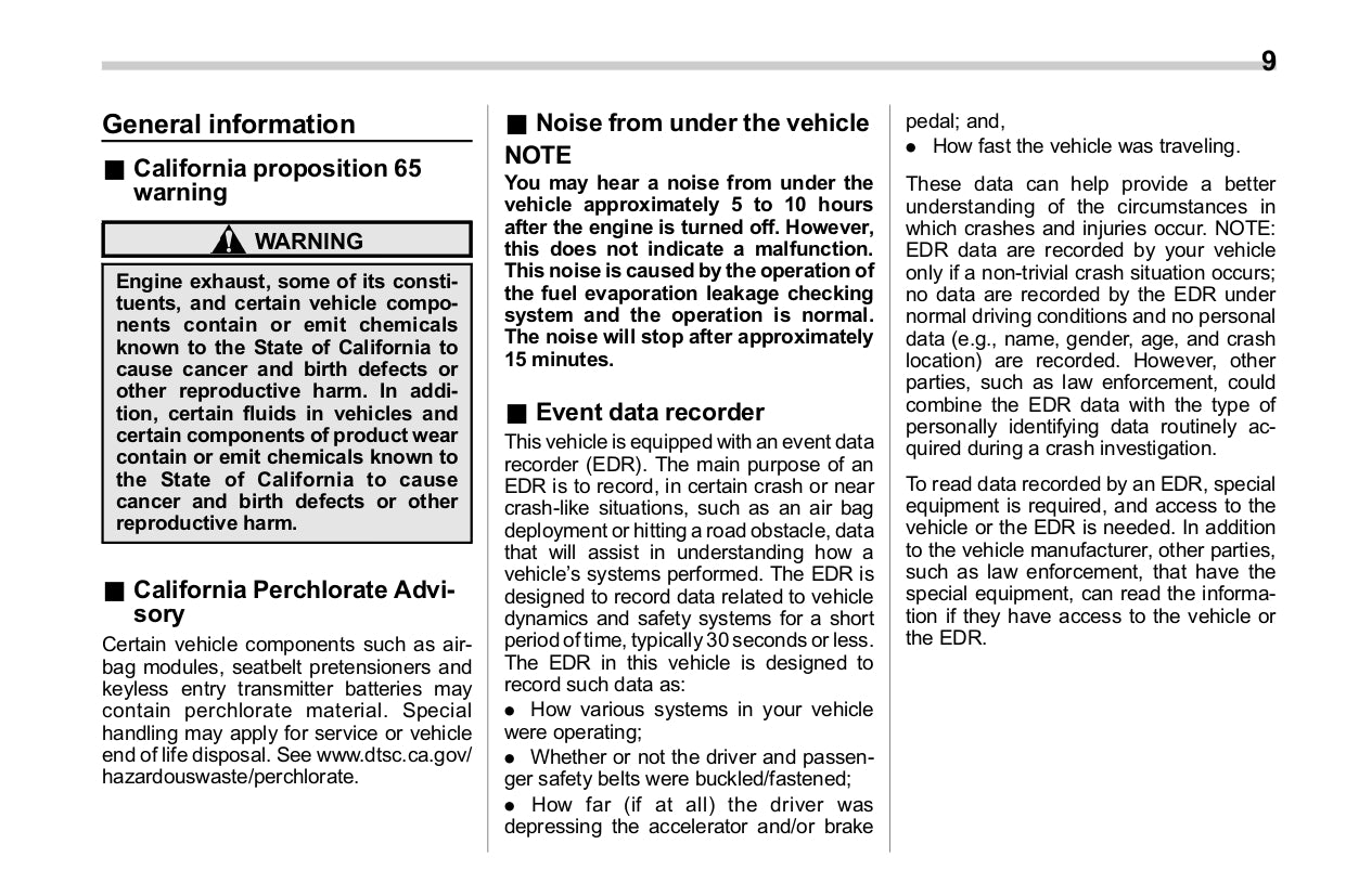 2018 Subaru WRX Owner's Manual | English